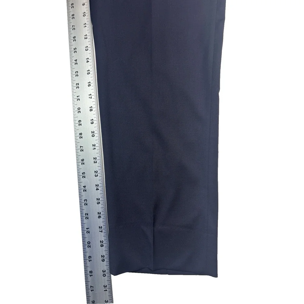 Brooks Brothers 42x30 Milano 1818 Slim Fit Pants Trousers Italian Wool Navy Blue